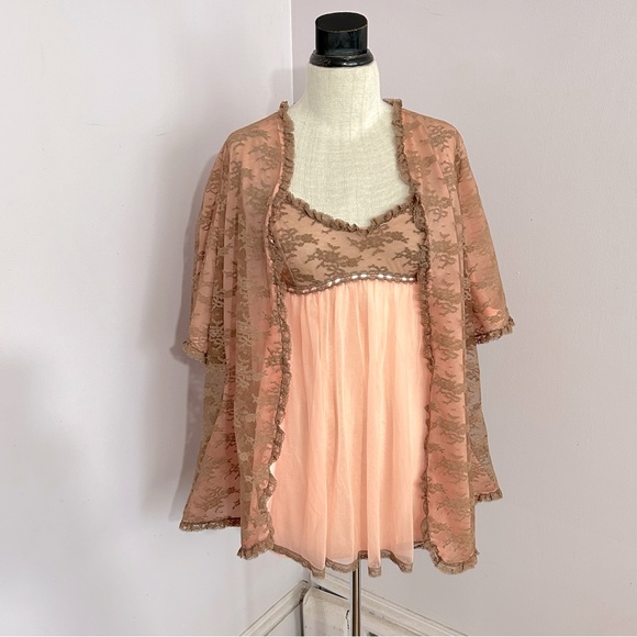 Vintage 60’s Van Raalte Baby Doll Neglige Set Petite - Picture 4 of 8